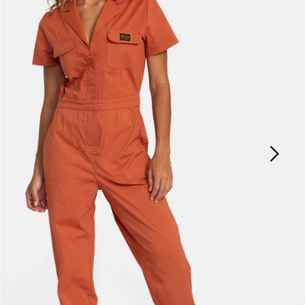 RVCA Recession Women's Orange Jumpsuit